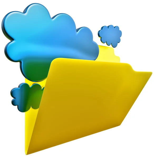 A cloud storage mappa — Stock Fotó
