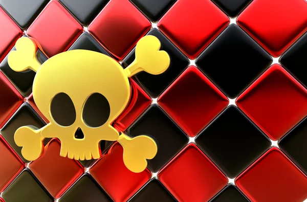 Dag van de dode skull and crossbones als achtergrond — Stockfoto