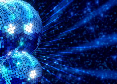 renkli funky arka plan ayna disco balls