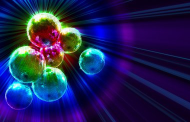 karanlık funky arka plan ayna disco balls