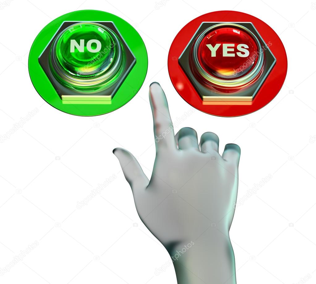 Yes and no buttons set
