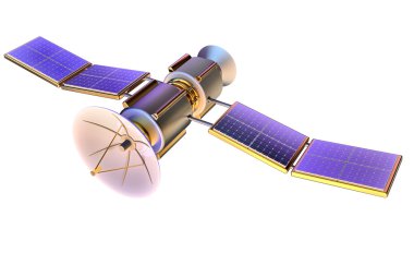 bir yapay uydunun Earth 3D modeli