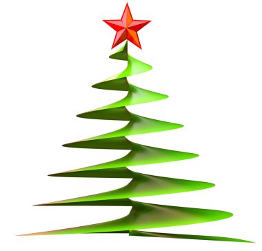 Kızıl yıldızlı Noel ağacı