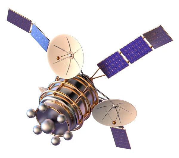Modello 3D di un satellite artificiale della Terra Foto Stock