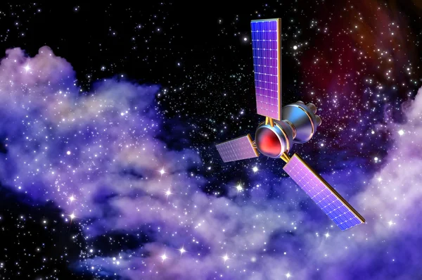 bir yapay uydunun Earth 3D modeli