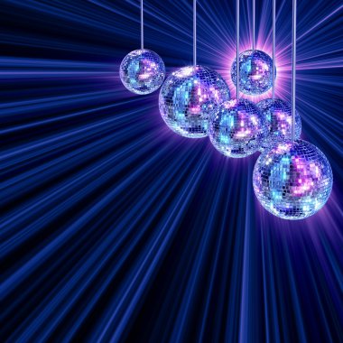 renkli funky arka plan ayna disco balls