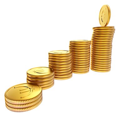 Altın euro para destesi