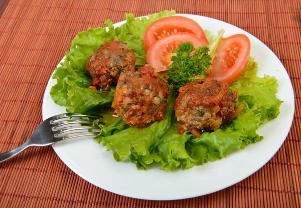 Roasted meatballs — Stock Photo, Image