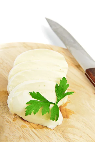 Sliced mozzarella — Stock Photo, Image