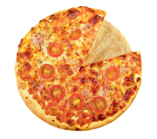 Slice removed pizza — Stock Photo, Image