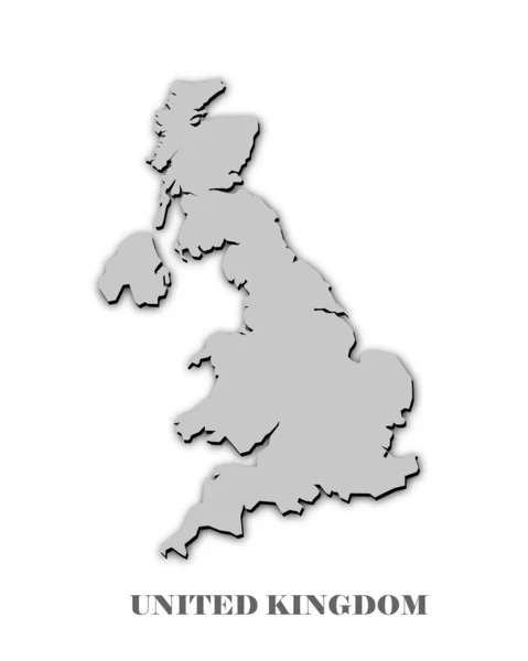 UNITED KINGDOM MAP — Stock Photo, Image