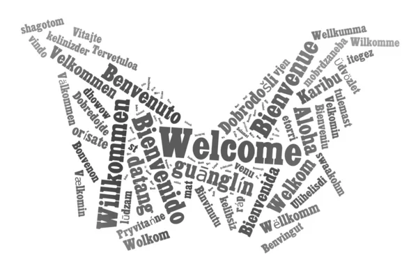 Welcome phrase in  different languages — Stock Photo, Image