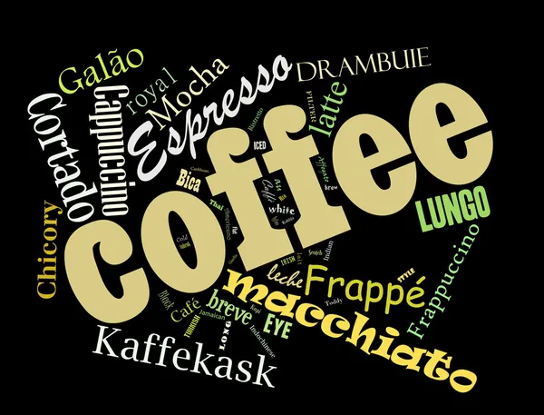Coffee word cloud collage — Stock Photo, Image
