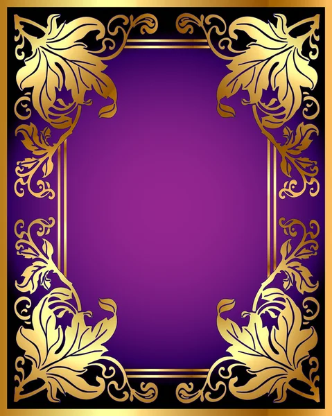 Arrière-plan avec motif or (en) de feuille — Image vectorielle