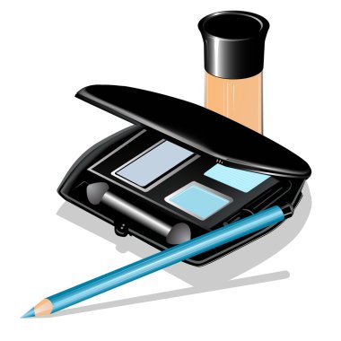 göz farı, kalem ve kapatıcı