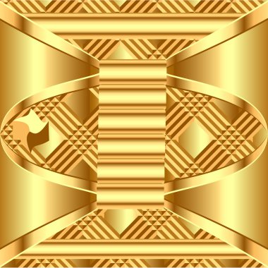 geometrik desenler ve çizgiler ile altın arka plan