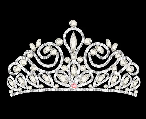 Tiara crown women — Stockvector