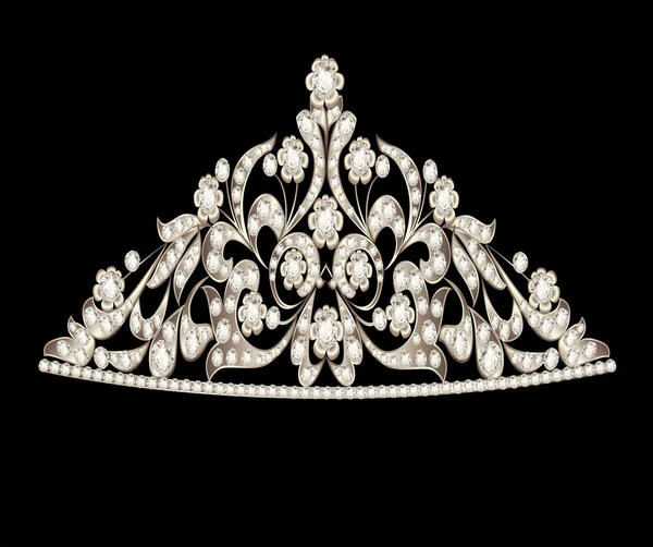Tiara couronne femmes — Image vectorielle