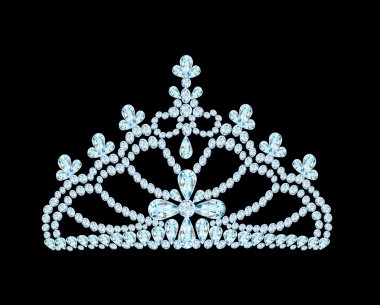 kadınsı düğün diadem siyah