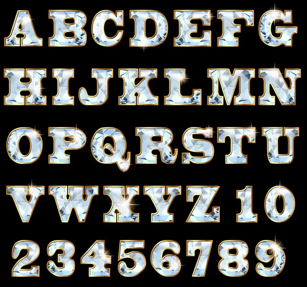 değerli taşlar ve altın RIM yazı tipi