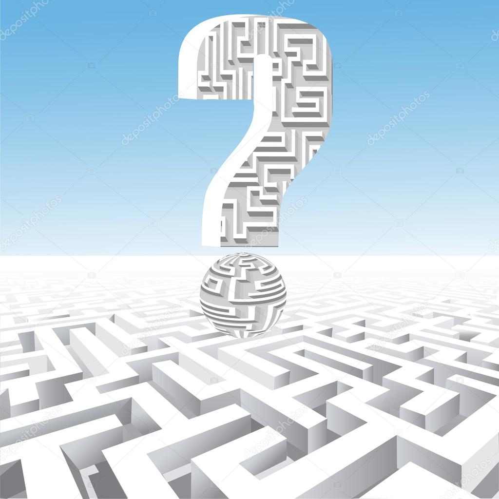of a question mark over the maze