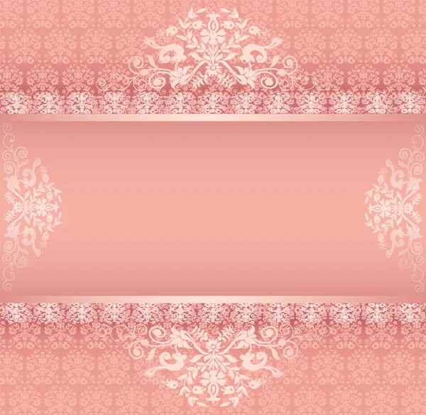 Background with ornament with pink stripe for posts — Stock Vector