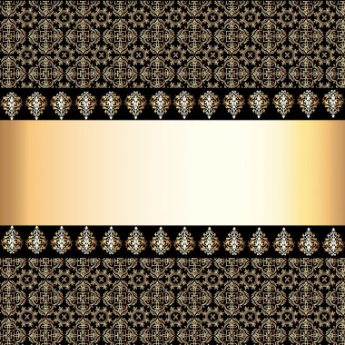 Grup ve gold(en) desenli çerçeve ile sorunsuz arka plan