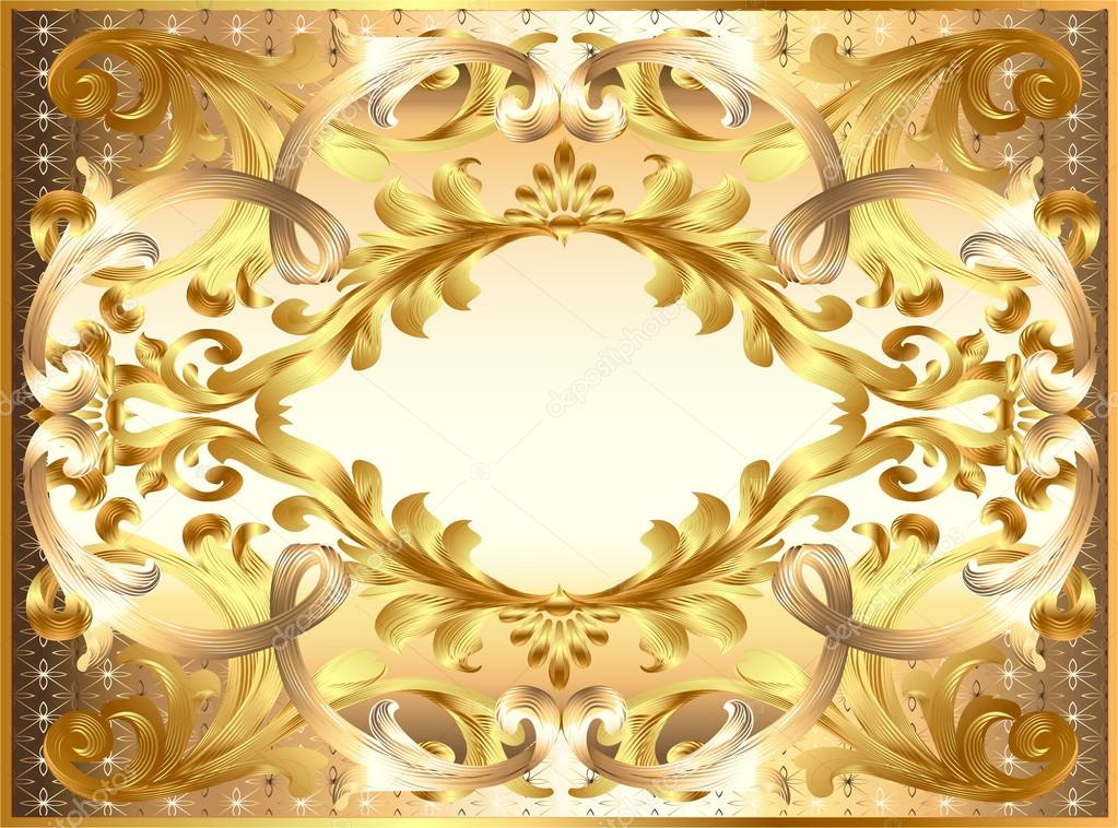 background painting frame, with ornaments of gold