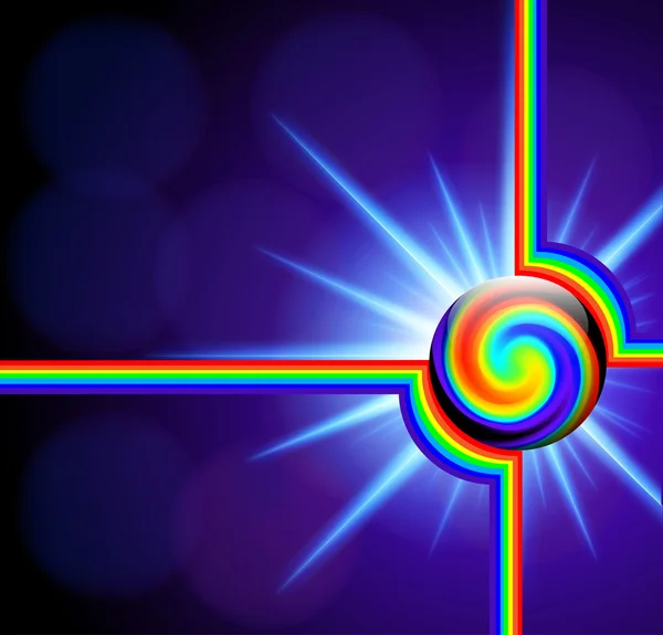 Arka plan cam top spektrum spiral ile — Stok Vektör