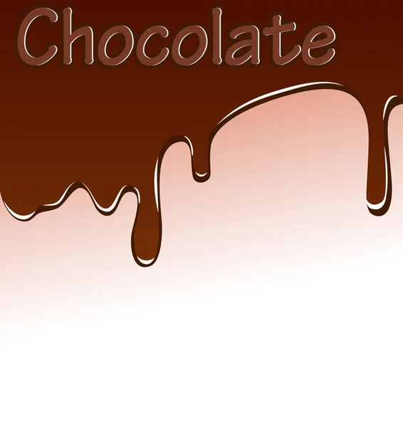Fond avec des stries de chocolat pour la publicité et lieu pour — Image vectorielle