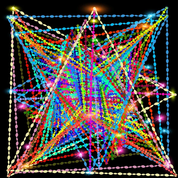 与明亮的三角元素的抽象背景 — 图库矢量图片