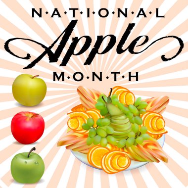 Baner illüstrasyon ulusal elma vektörü 