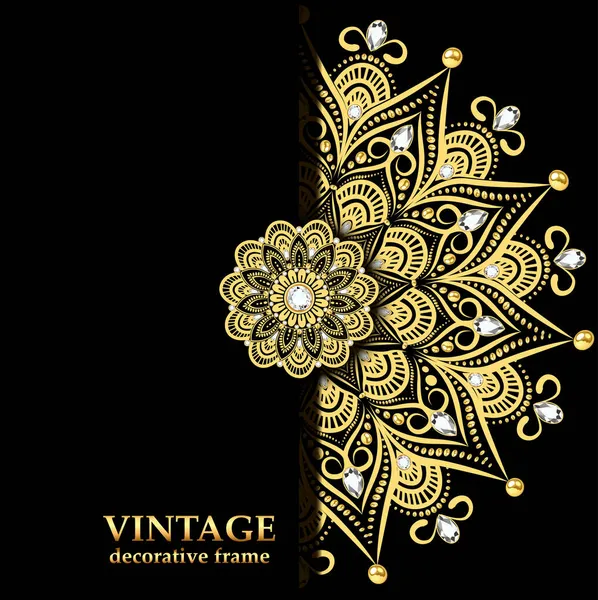 Folheto Estilo Floral Vintage Modelo Design Folheto Elementos Arte Criativa — Vetor de Stock