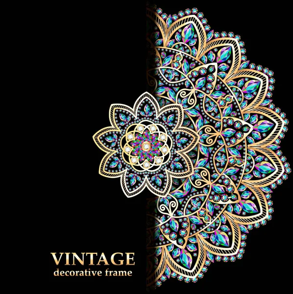 Brochure Style Floral Vintage Modèle Conception Flyer Éléments Art Créatifs — Image vectorielle