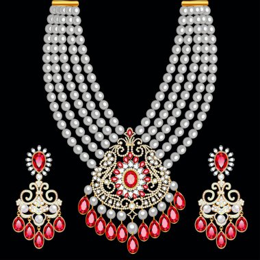 resimde kolye ve küpe, kadın elmas düğün