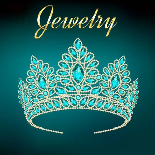 Illustration Beautiful Diadem Crown Tiara Gems Royalty Free Stock Vectors