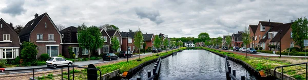 Dull Assen with canal.  Holland. — Stock Photo, Image