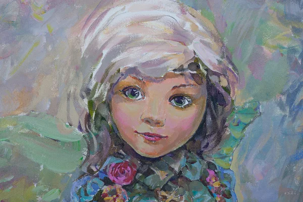 Little fairy, painting — Stock Photo, Image
