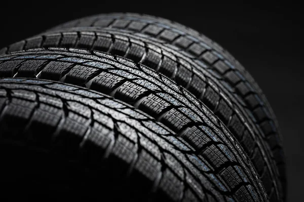 Auto Sicherheit Fahrzeug Rad Reifen Shop Schwarz Gummi Winterreifen Lauffläche — Stockfoto
