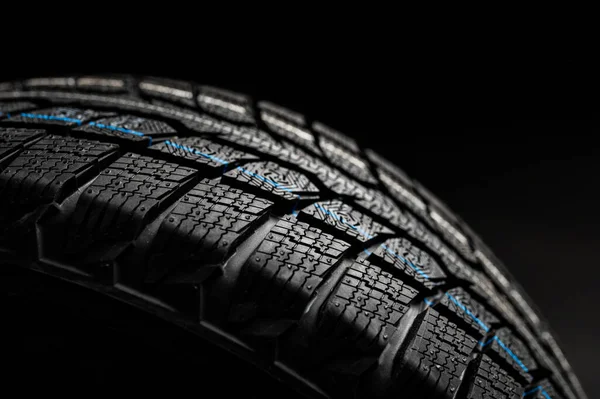 Inverno Gomme Nuove Primo Piano Cambio Gomme Macchina — Foto Stock