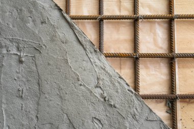 Mimarlık, güçlendirme ve beton dökme teknolojisi katman katman, su geçirmez ve substrat