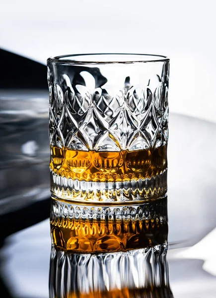 Whiskey Beautiful Glass Single Malt Beautiful Background — Stock Photo, Image