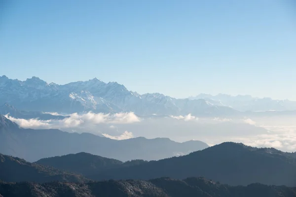 Landskap Nepal Morgon Himalaya — Stockfoto