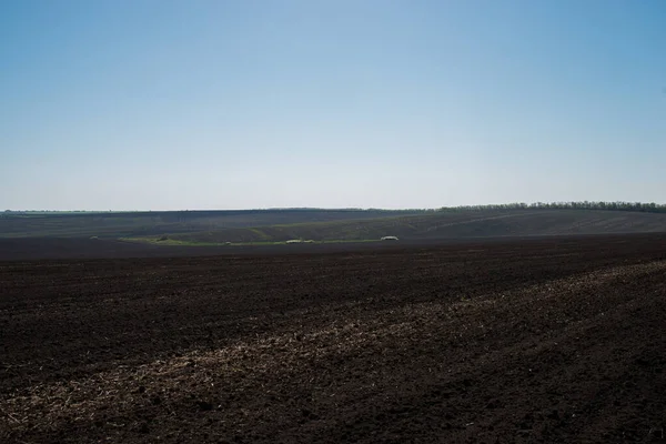 Fallow Land Spring Landscape Ukraine — стоковое фото