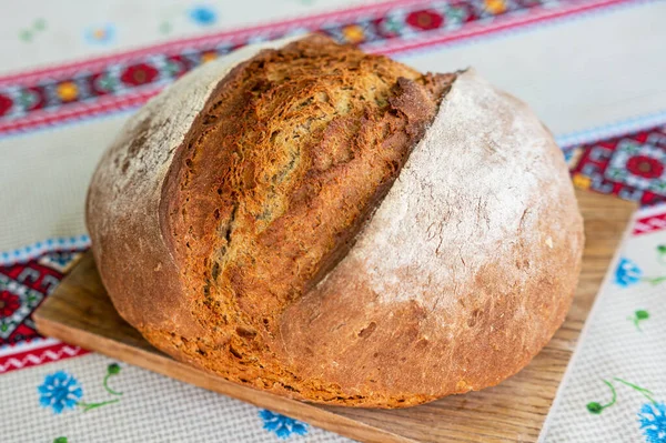 Palyanitsa Ukrainian Unleavened Bread Freshly Baked — Stockfoto