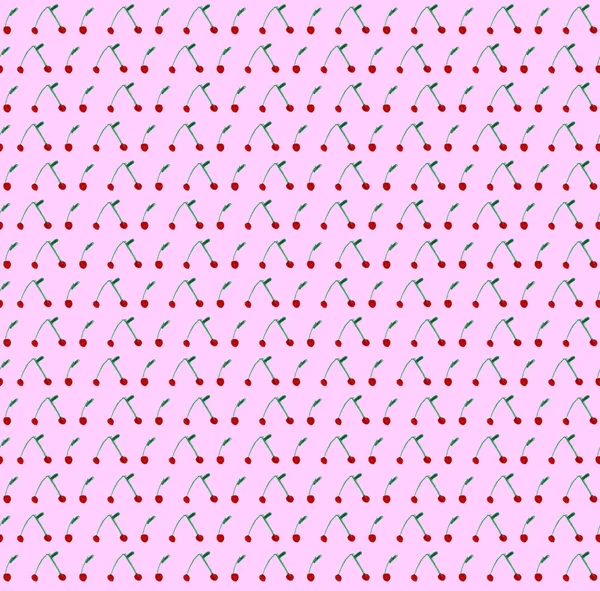 Seamless cherry illustration pattern — Stock Photo, Image