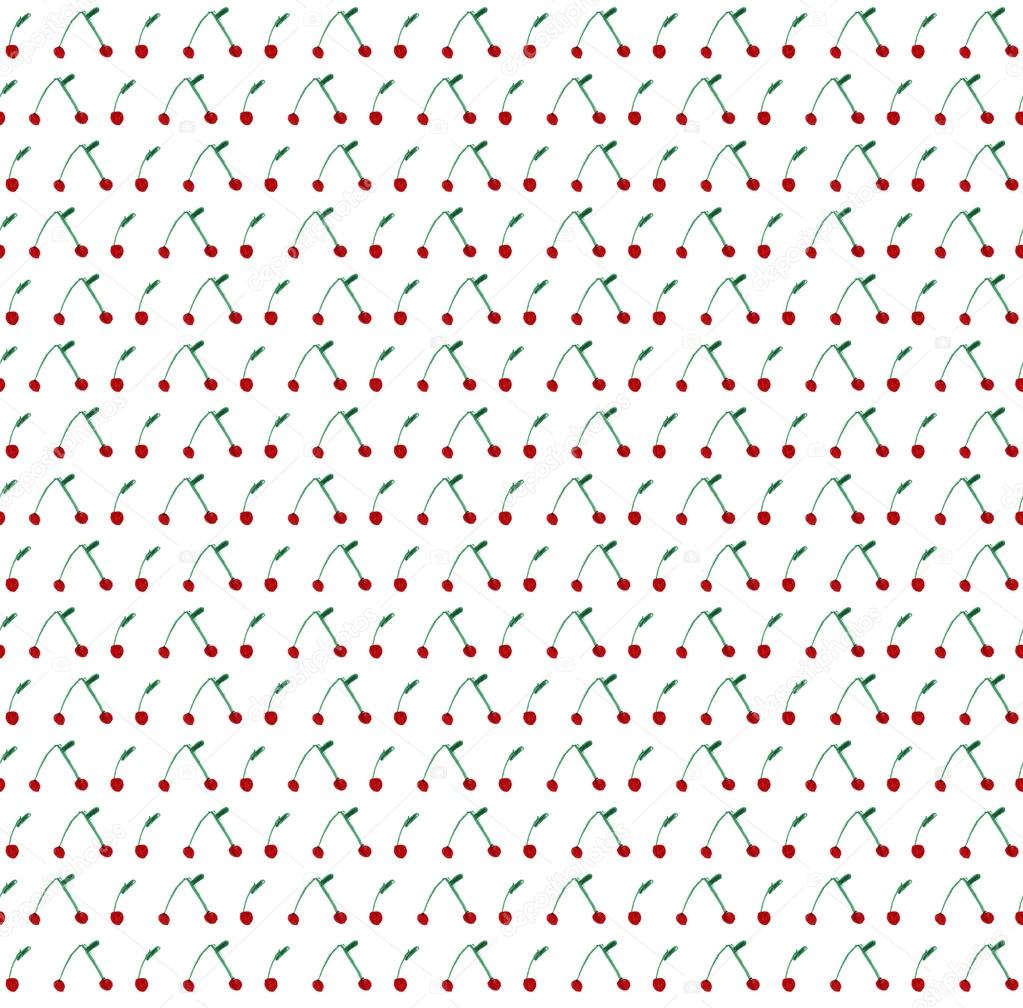 Seamless cherry illustration pattern