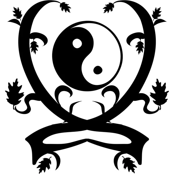 Yin en Yang — Stockvector