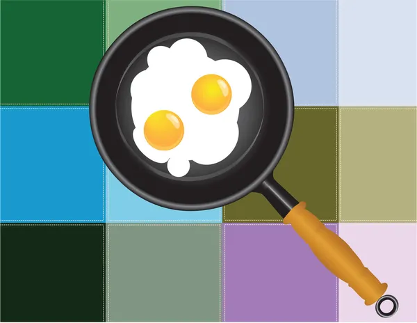 으깬 계란과 컬러 사각형 붙여넣기 — 스톡 벡터