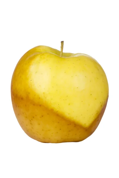 Förfalla golden delicious äpple — Stockfoto
